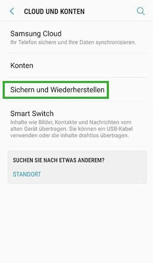 Sichern & Wiederherstellen