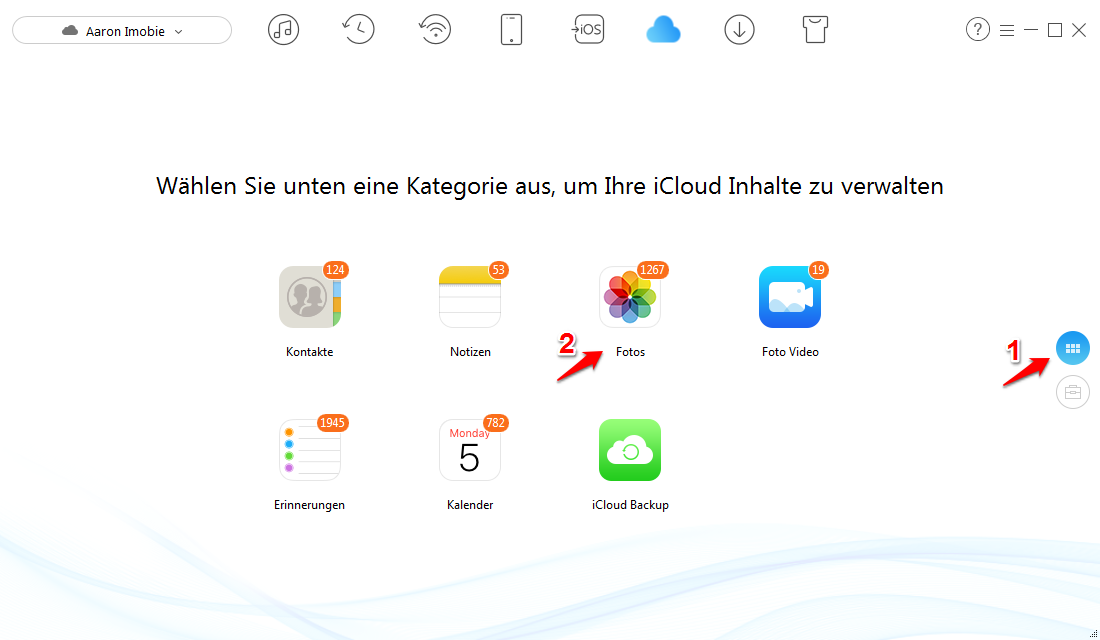 Nur 1-Klick! ICloud Mehrere Fotos/Bilder Markieren/auswählen– IMobie