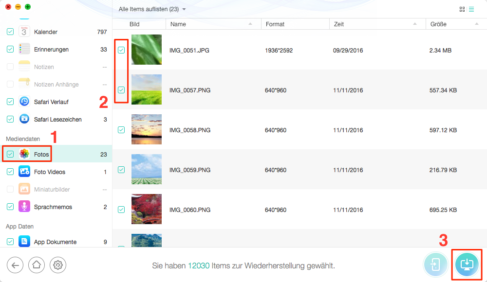 Sicher! iCloud Backup auf PC laden - Schritt 4