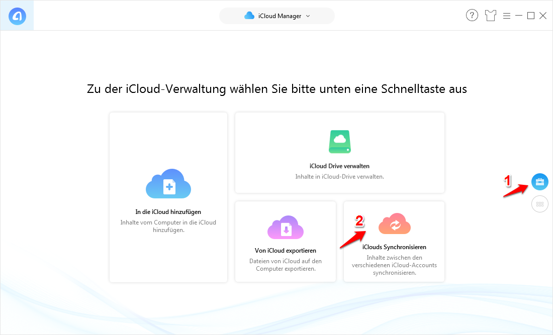 iCloud Daten auf anderen Account übertragen - Schritt 4