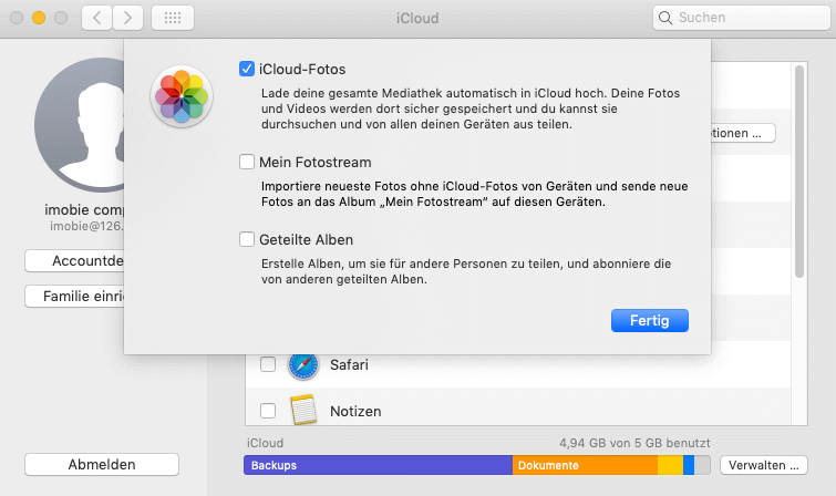 iCloud-Fotos aktivieren am Mac