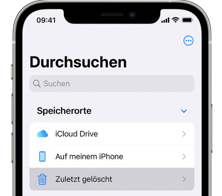 iCloud Fotos Wiederherstellen durch iPhone-Album „Zuletzt gelöscht“