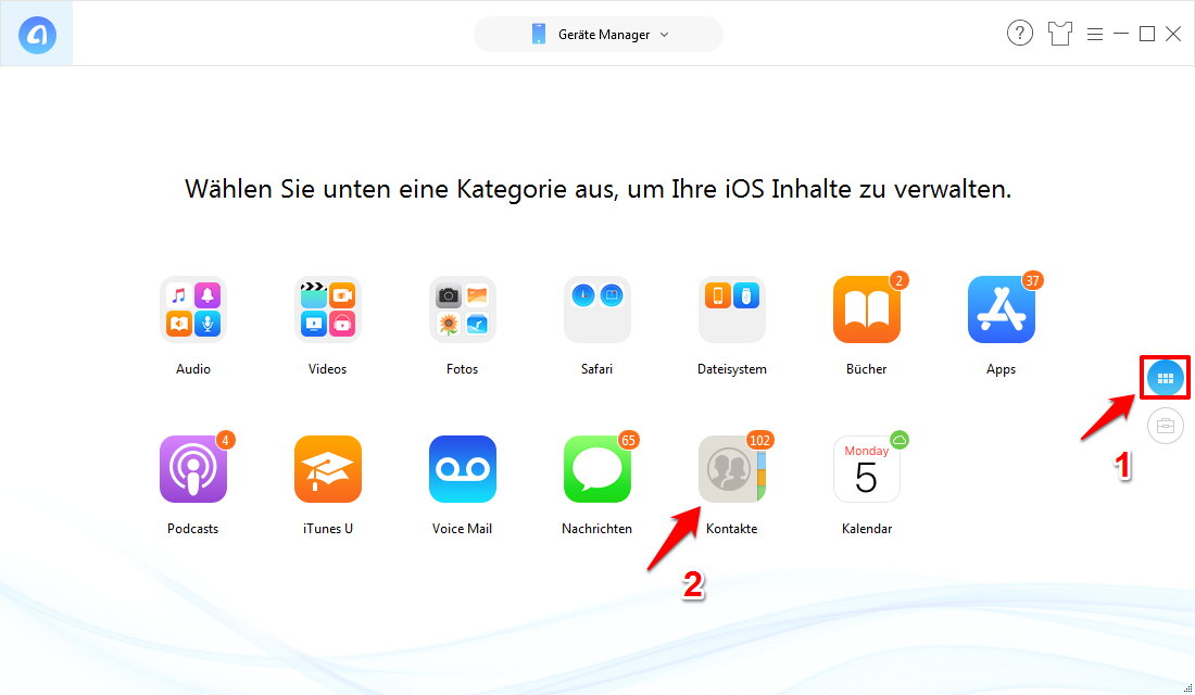 iCloud synchronisiert Kontakte nicht – AnyTrans verwenden