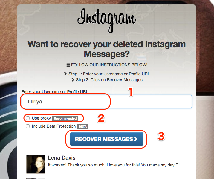 Gelöschte Instagram Nachrichten wiederherstellen - Wiederherstellungstool verwenden