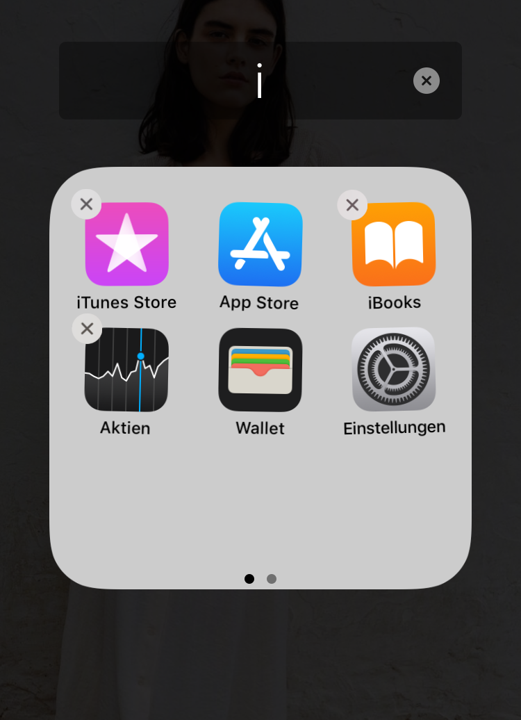 iOS 12 Apps löschen - über "X"