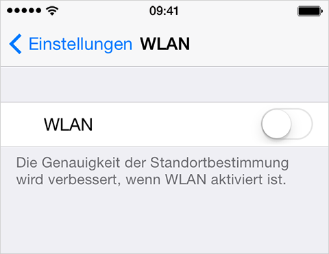 iPhone WLAN grau