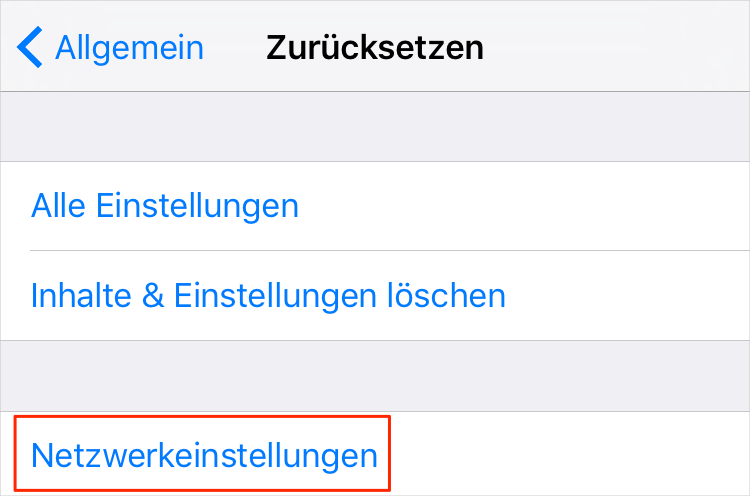 iPhone WLAN grau hinterlegen und die Lösung - Schritt 3