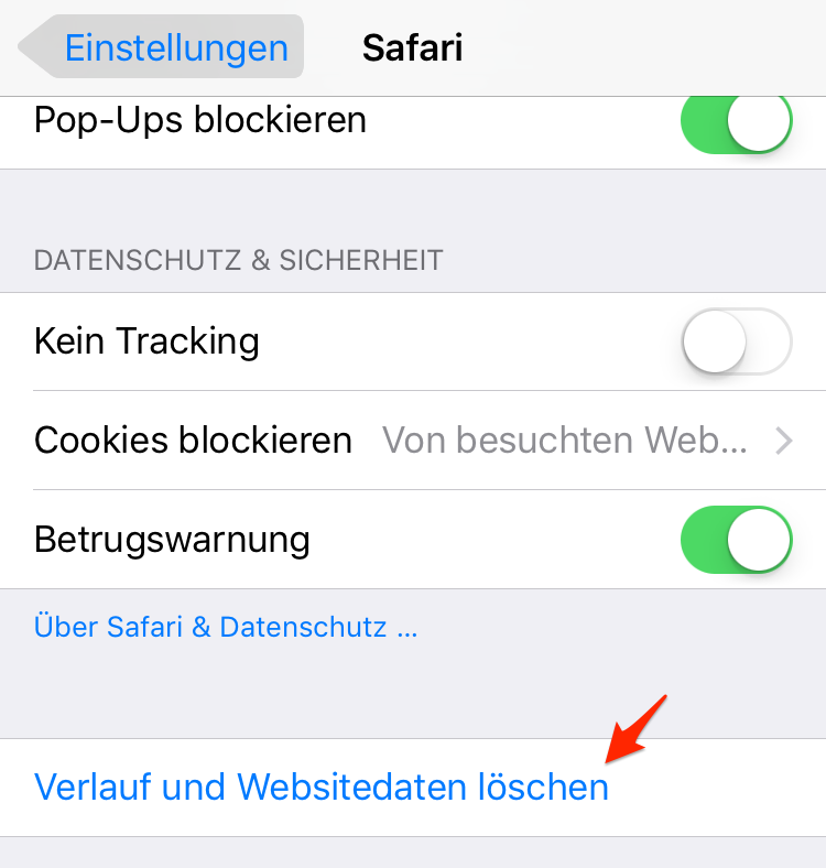 Safari Verlauf vom iPhone löschen – iPhone 7/7s/8 beschleunigen