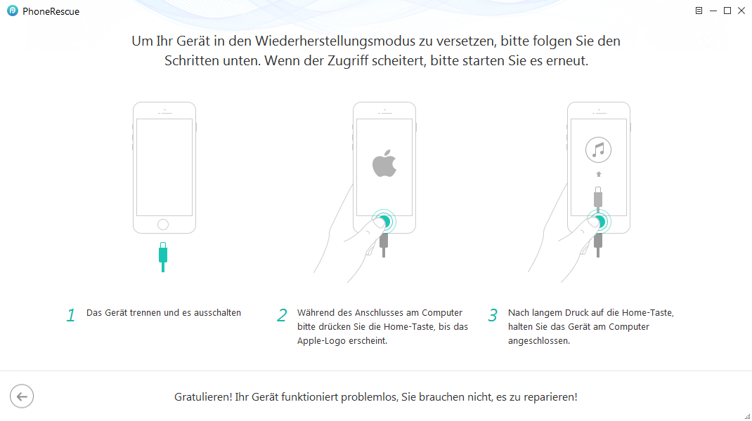 iOS System Recovery – das Gerät in den Wiederherstellungsmodus versetzen