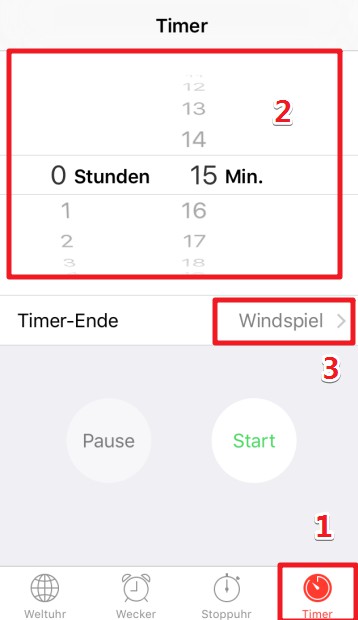 iPhone Sleep Timer erstellen