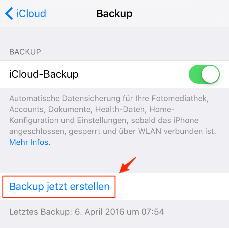  iPhone mit iCloud sichern – Neues iPhone 6/6s einrichten