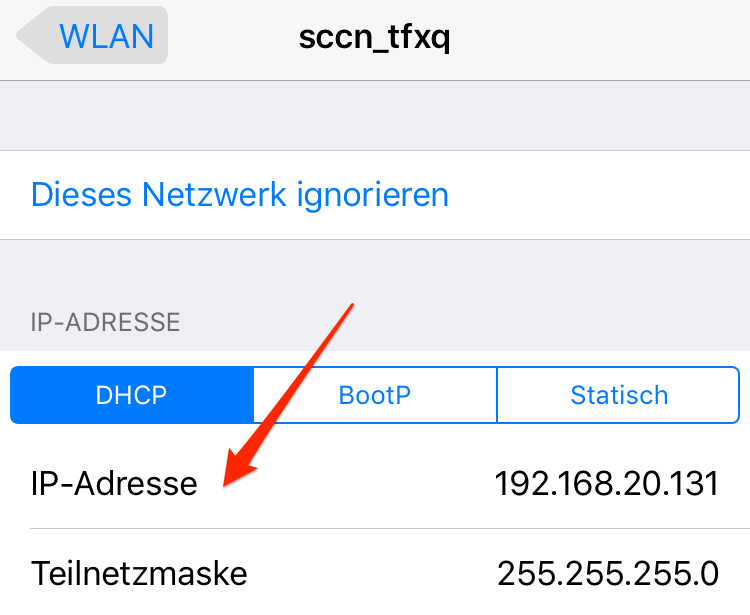 IP-Adresse – iPhone App verschwunden unter iOS 14/13.7