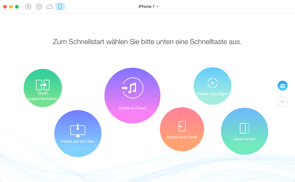 iPhone Apps sichern mit AnyTrans – Schritt 2