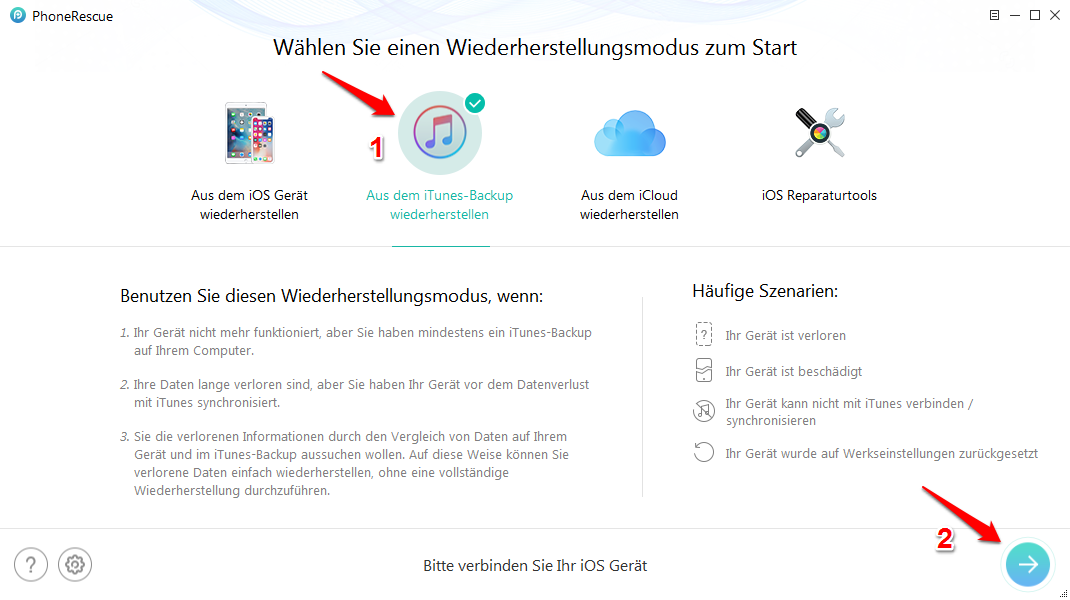 Hauptmerkmale der 4uKey - iTunes Backup