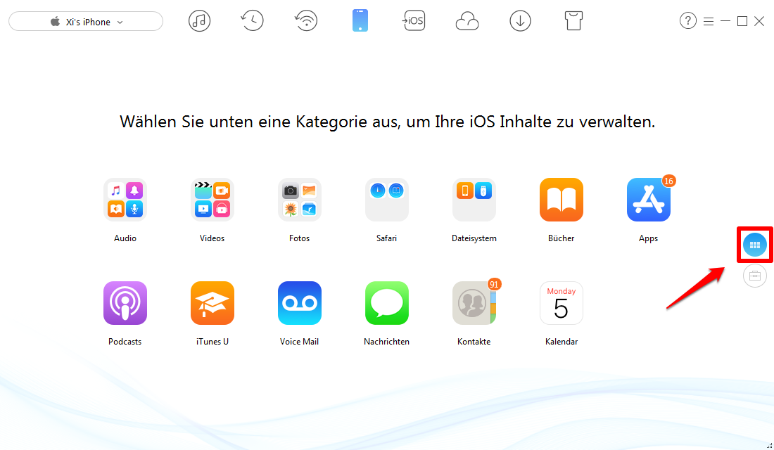 iPhone Bilder auf Computer übertragen – Schritt 1