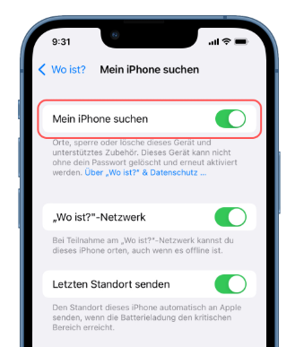 iPhone Code vergessen Fernlöschung über iCloud
