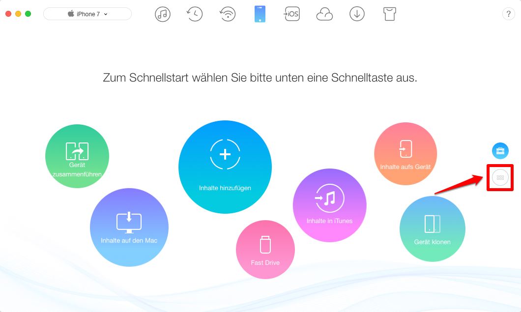 iPhone Fotos auf Mac – Schritt 1