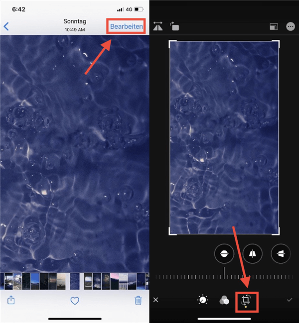 Iphone Bilder Zuschneiden Drehen Langzeitbelichtung Erstellen