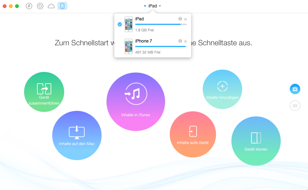 Spielstände übertragen mit AnyTrans – Schritt 2