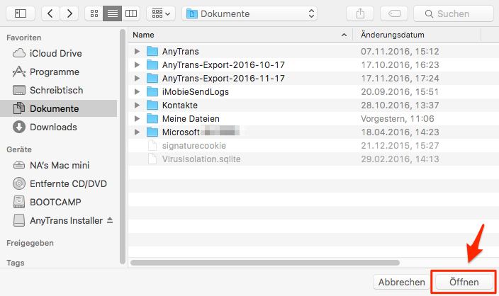 iPhone/iPad USB Stick Daten exportieren – Schritt 3