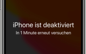 iPhone ist deaktiviert - Hinweis auf iPhone
