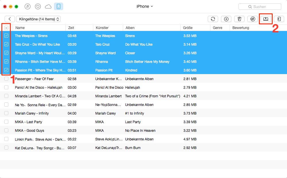 Ohne iTunes! iPhone Klingelton auf Computer hinzufügen – Schritt 3