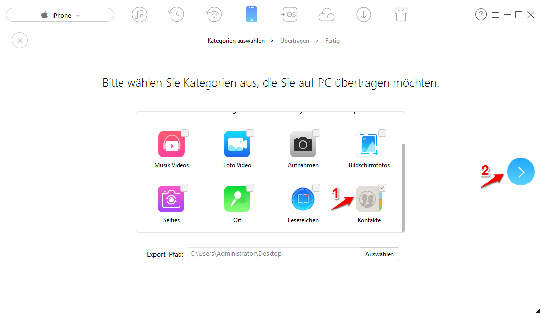 iphone kontakte auf pc