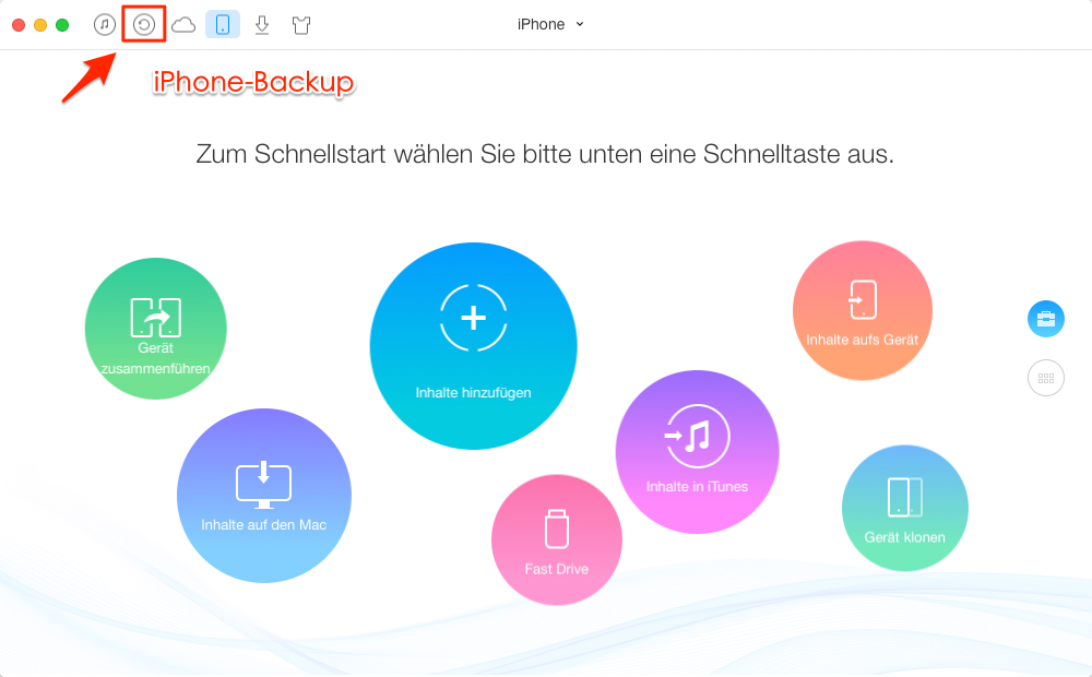 iPhone Backup öffnen und Inhalte überprüfen – Schritt 2