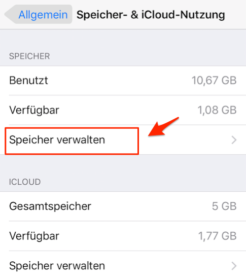 iPhone Speicher voll – Apps löschen, um Speicher vom iPhone zu verwalten