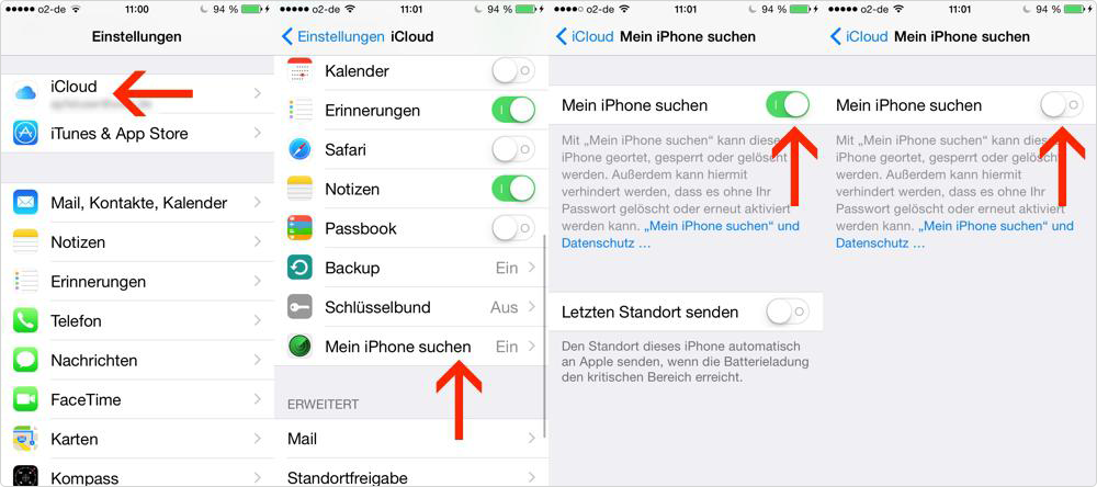 Mein iPhone suchen deaktivieren