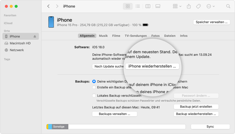 iPhone Wiederherstellen