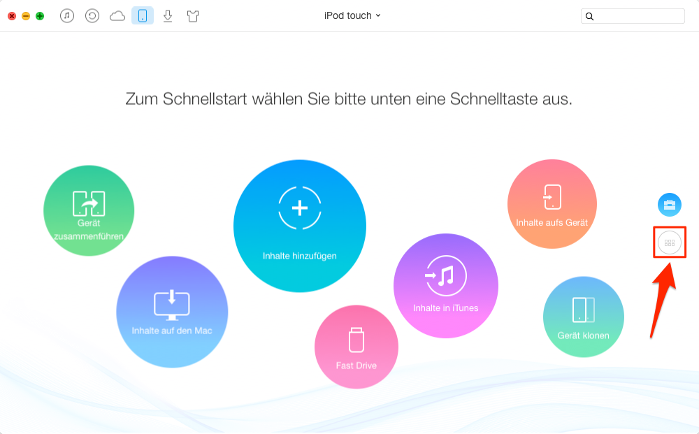 Musik vom iPod auf Mac – Schritt 1