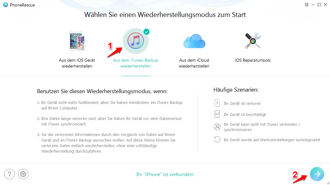 iPhone Dateien mit intelligenter iTunes Alternative Windows abrufen