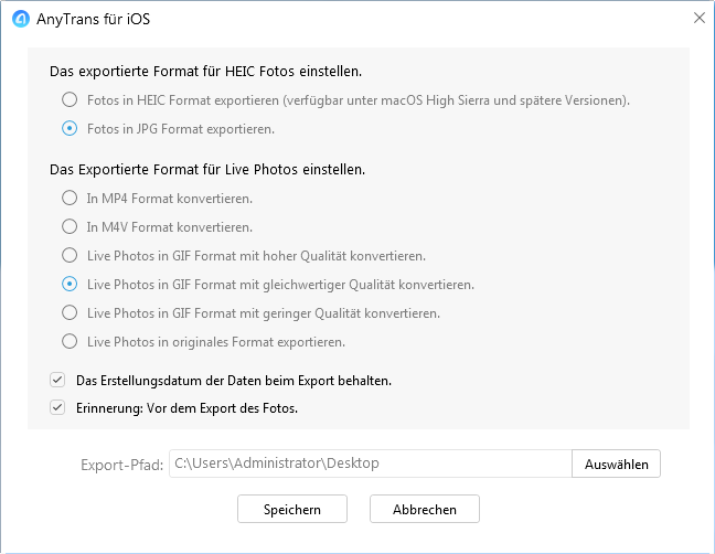 iPhone Dateien mit iTunes Alternative Windows exportieren