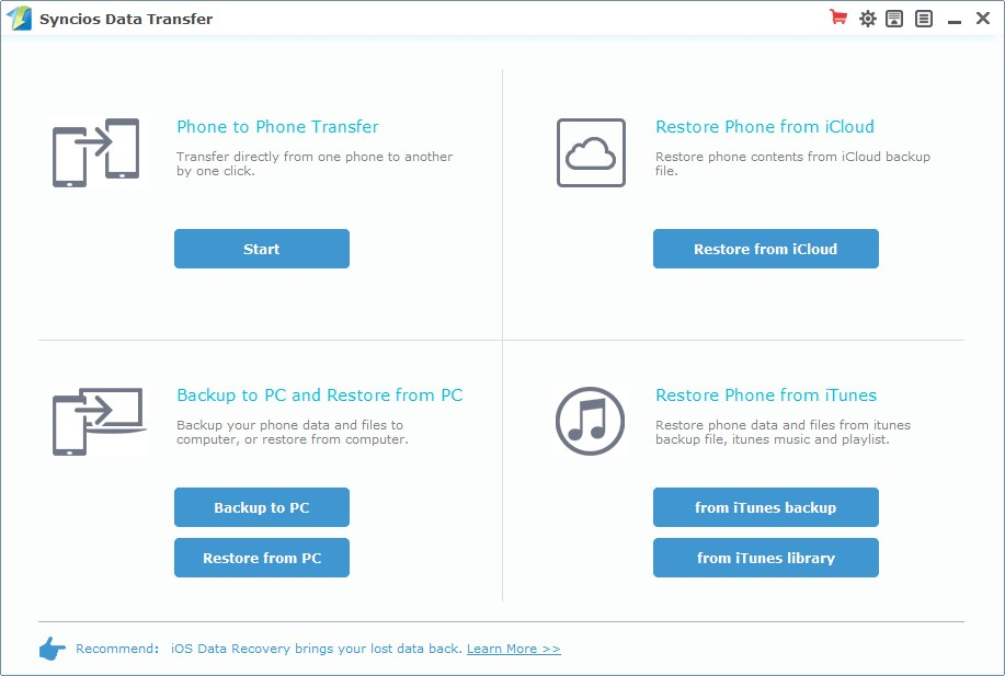 iTunes Alternative Windows – SynciOS Data Transfer