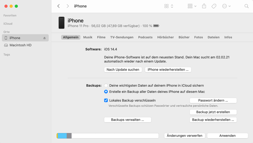  iTunes/Finder-Backup