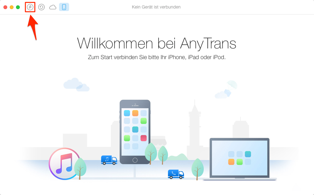 iTunes Mediathek übertragen – Schritt 1
