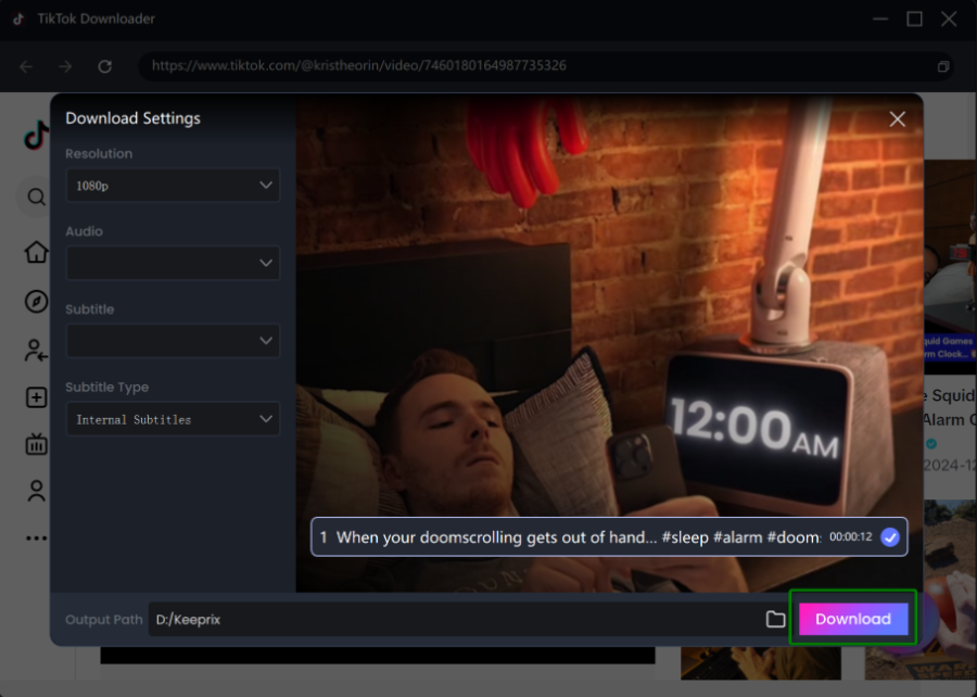 Klicken Sie auf „Download“