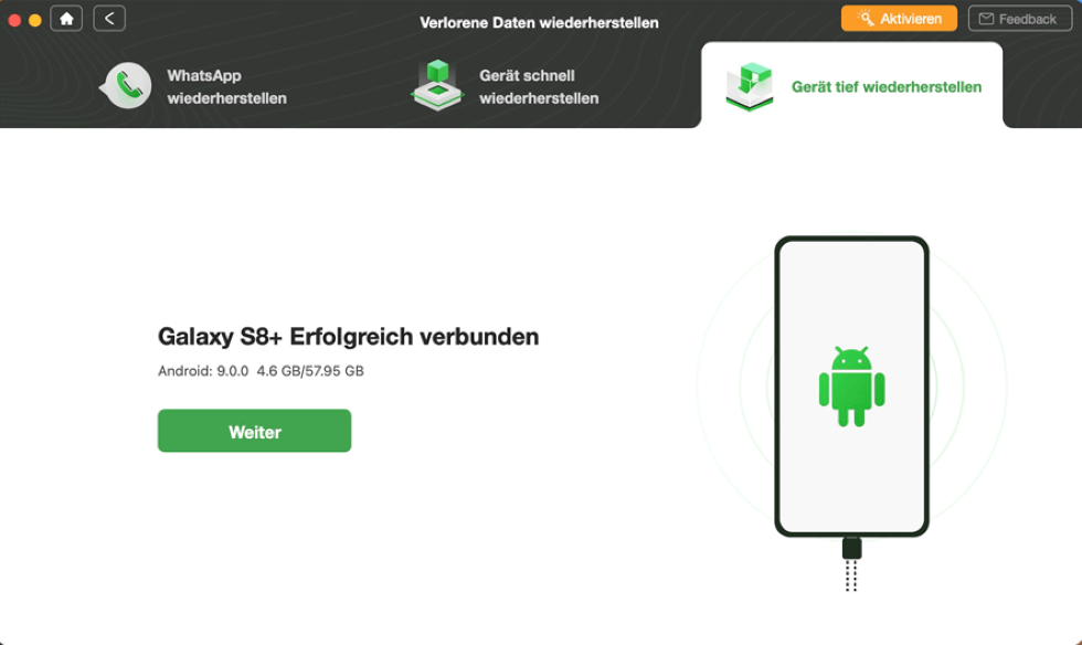 klicken Sie auf „Starten“ noch einmal