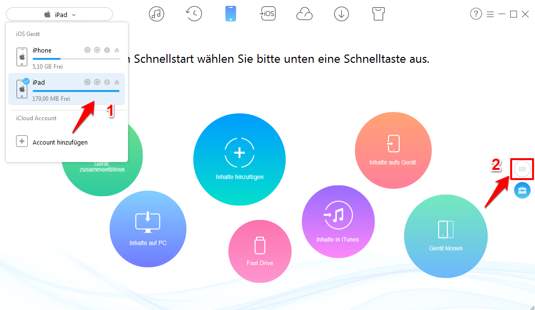 Klingelton vom iPad auf iPhone – Schritt 1