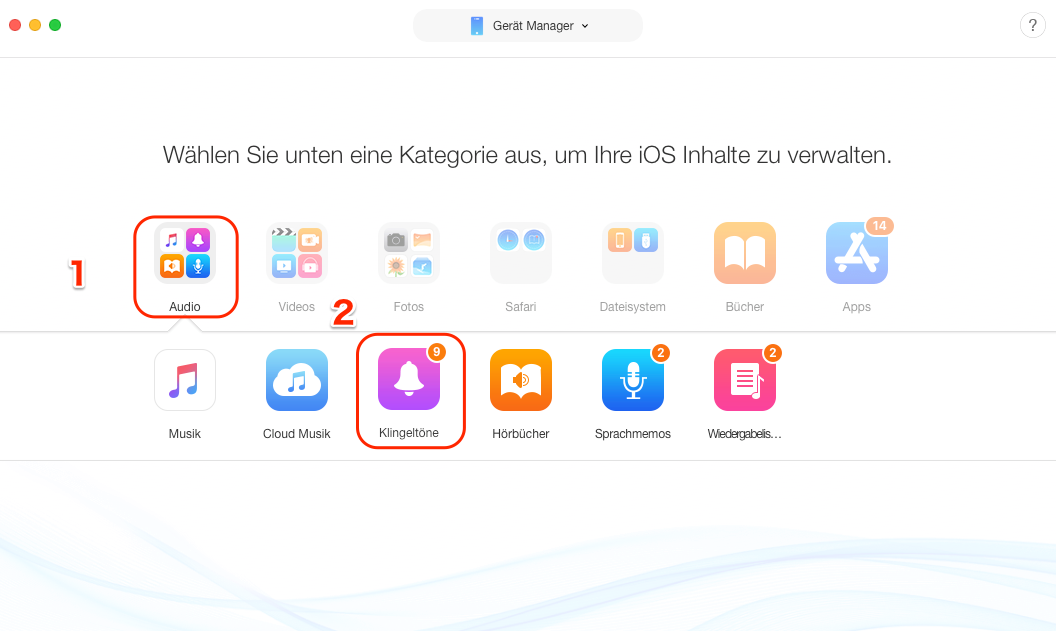 Klingelton auf iPhone übertragen – Schritt 2