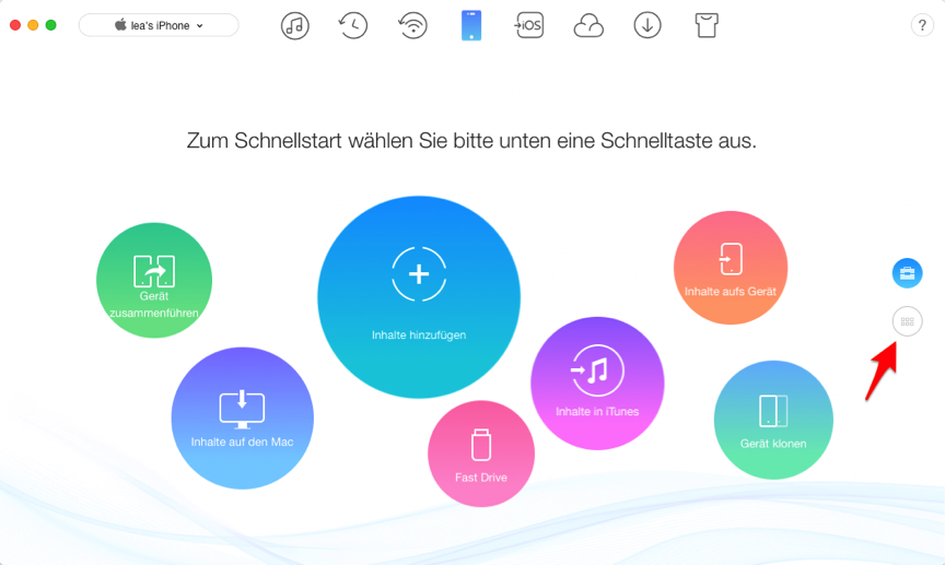 Klingeltöne auf iPhone 7/8/X übertragen – Schritt 1