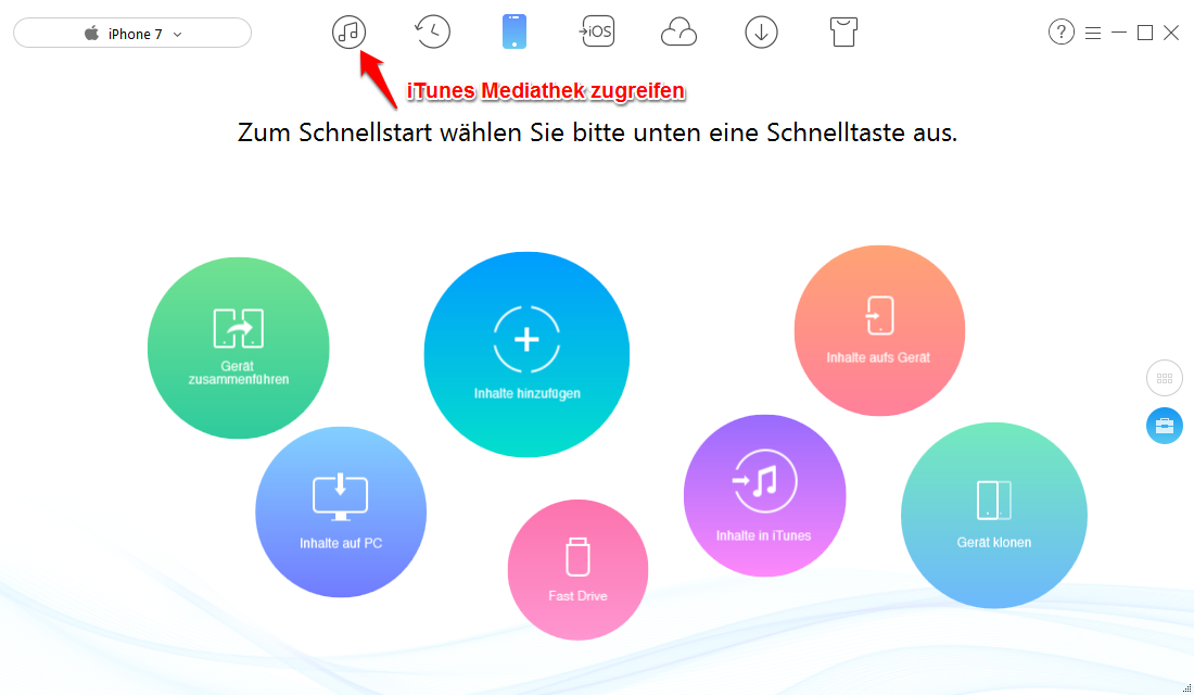 Klingelton von iTunes auf iPhone sicher übertragen - Schritt2