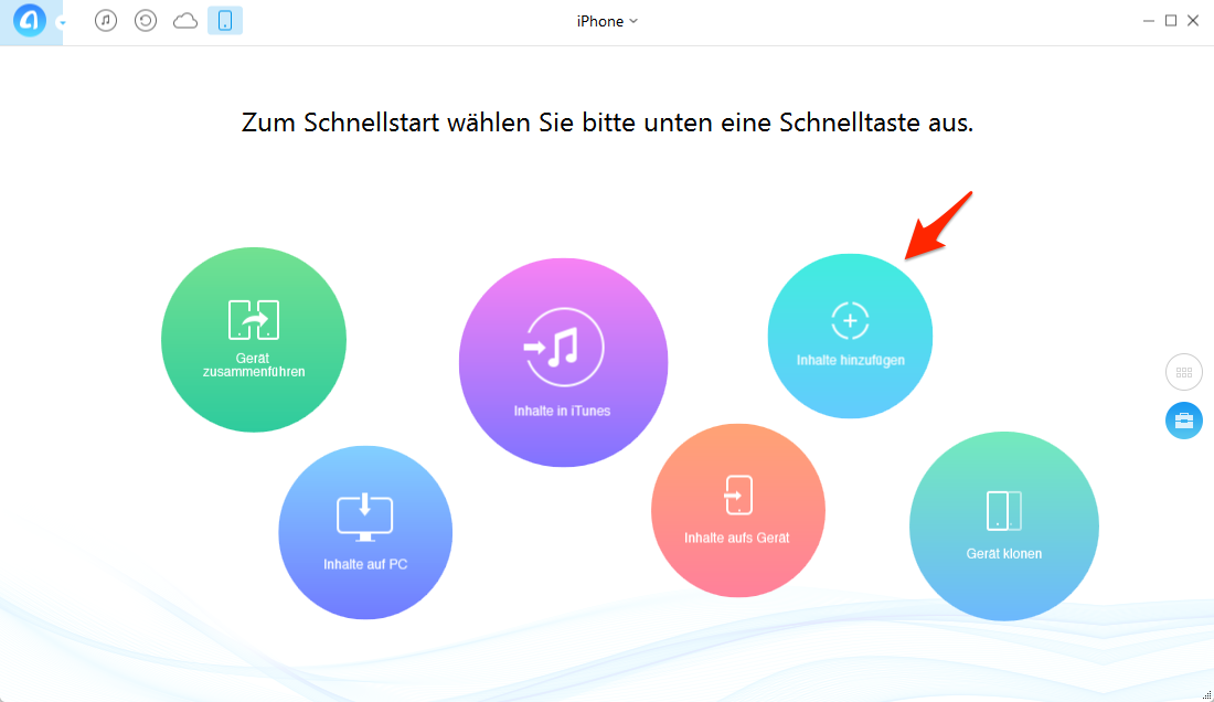 Kontakte vom PC auf iPhone 7, ohne iTunes – Schritt 2