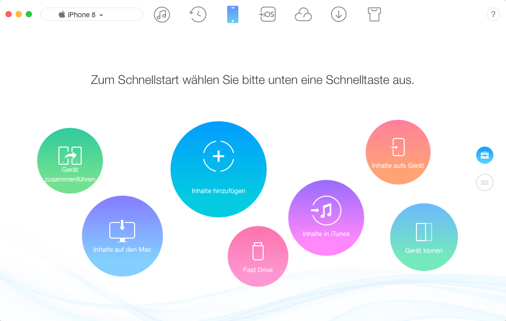 iPhone Kontakte übertragen, ohne iTunes – Schritt 1