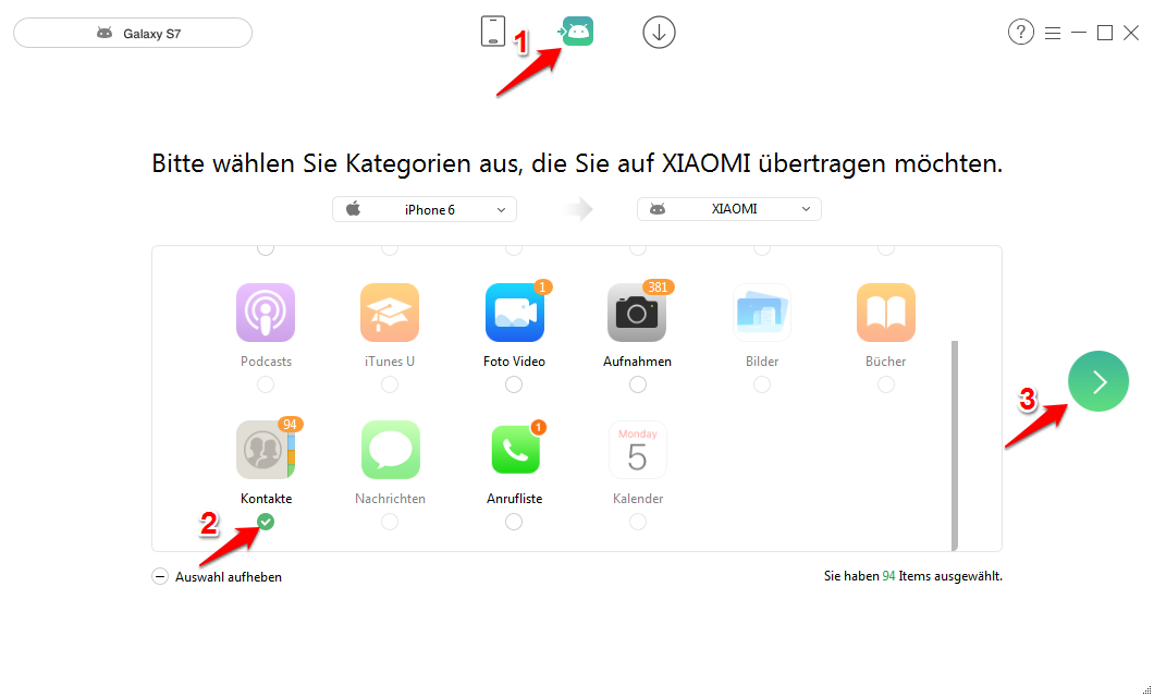 Kontakte Und Kalender Von Iphone Auf Samsung 