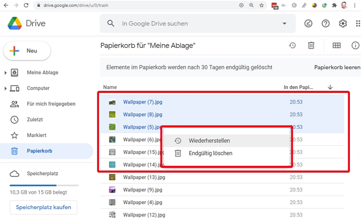 Kontakte wiederherstellen - über Google-Konto
