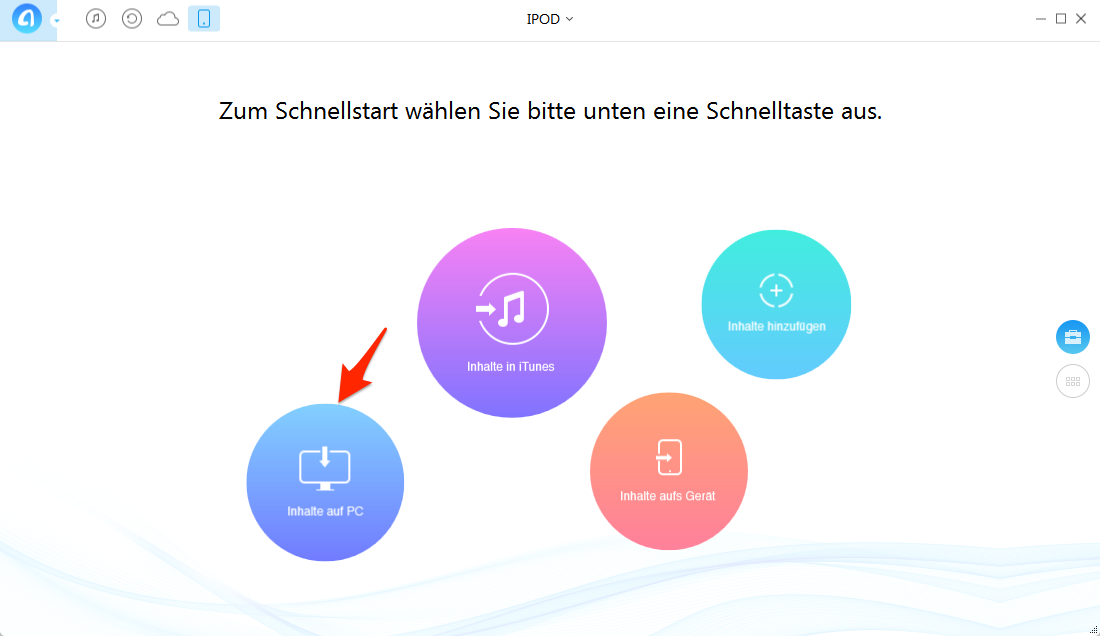 Musik vom iPod auf PC übertragen – Schritt 2