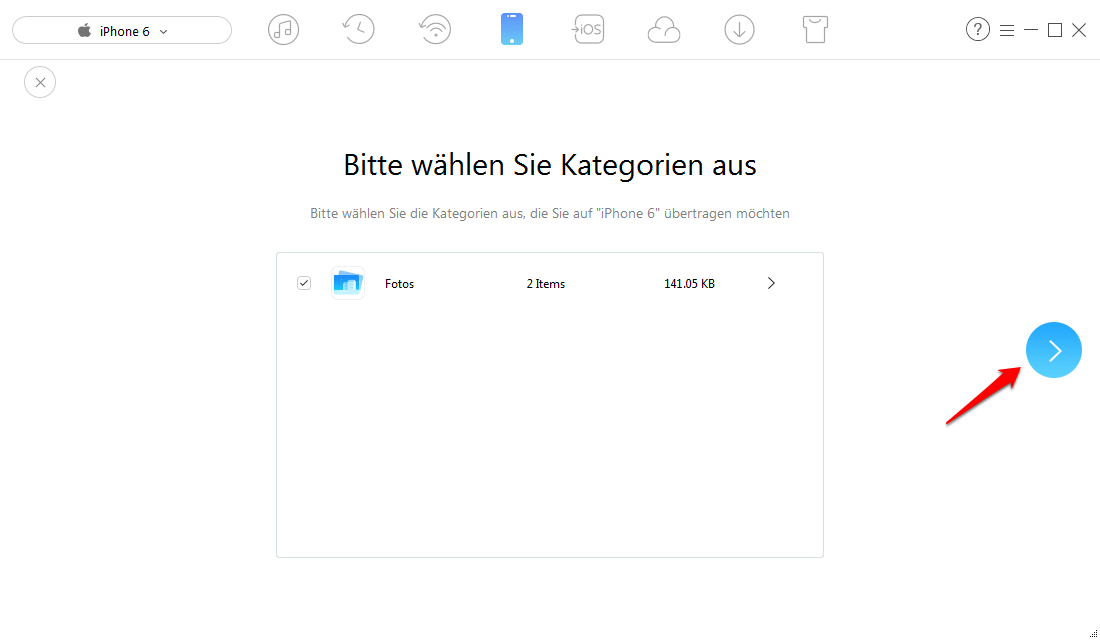 Bilder von Computer auf iPhone übertragen – Schritt 4