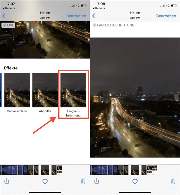 Iphone Bilder Zuschneiden Drehen Langzeitbelichtung Erstellen